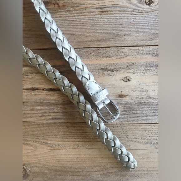 Levi’s 100% Silver Leather Braided Belt - Picture 2 of 4